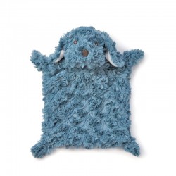 Elegant Baby Flatso Security Blanket Blue Puppy Swirl