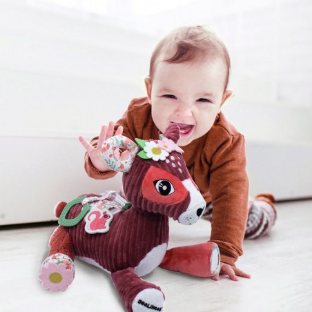 Les Déglingos activity plush toy Melimelos the deer