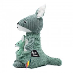 Kangaroo mom and baby by Les Deglingos