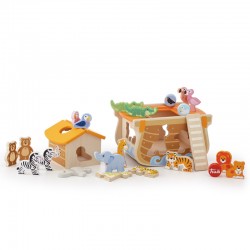 Wood sorting and stacking cubes