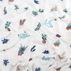 Cacti Bamboo Muslin Swaddle Blanket