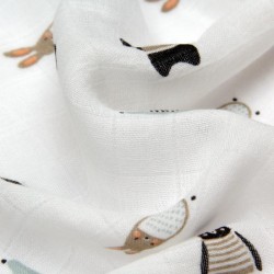 Bear & Friends Bamboo Muslin Swaddle Blanket