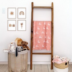 Bunny Bamboo Muslin Swaddle Blanket