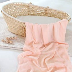 Blush Bamboo Muslin Swaddle Blanket