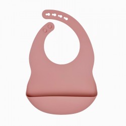 Silicone Pocket Bib Dusty Pink