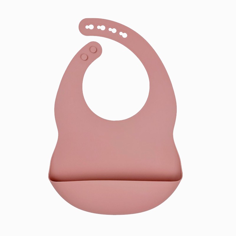 Silicone Pocket Bib Dusty Pink
