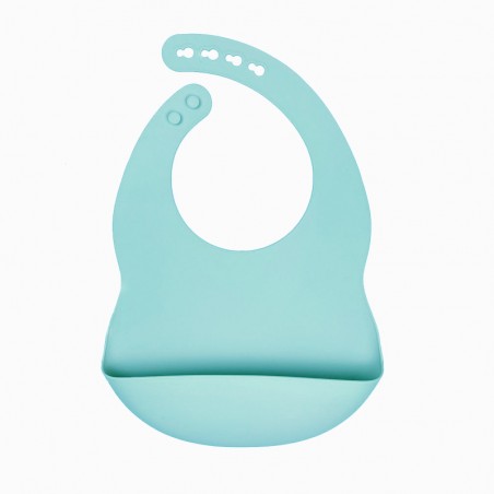 Silicone Pocket Bib Aqua