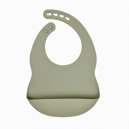 Silicone Pocket Bib Olive