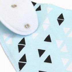 Organic Cotton Bandanna Bib Blue Triangles