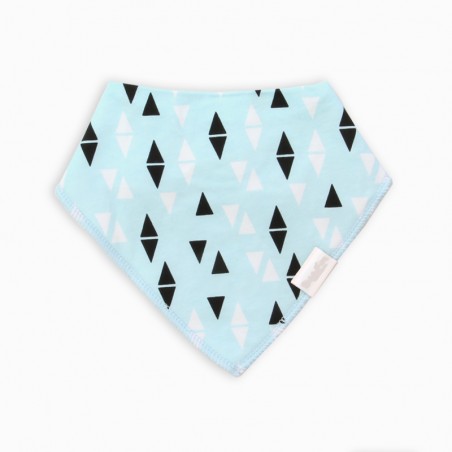 Organic Cotton Bandanna Bib Blue Triangles