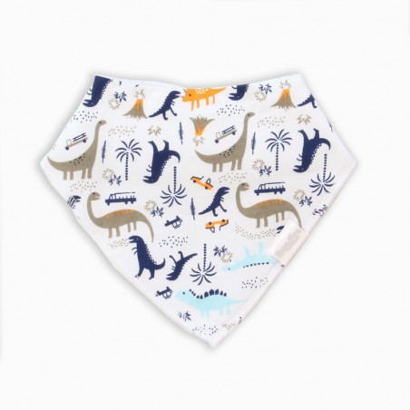Organic Cotton Bandanna Bib Dinosaur