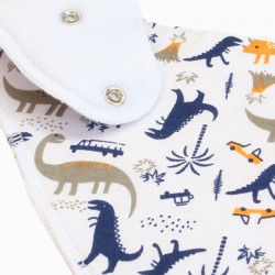 Organic Cotton Bandanna Bib Dinosaur