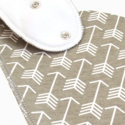 Organic Cotton Bandanna Bib Arrows on Grey