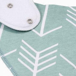 Organic Cotton Bandanna Bib Sage Arrows