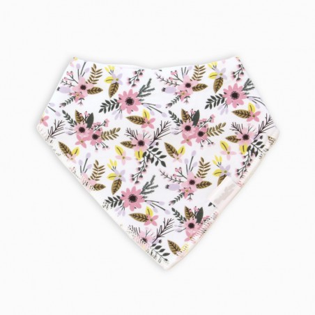 Organic Cotton Bandanna Bib Lilac Florals