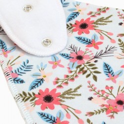 Organic Cotton Bandanna Bib Pale Blue Florals
