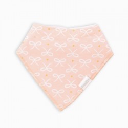 Organic Cotton Bandanna Bib Pink Bows