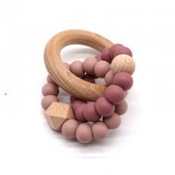 Teething Rattle Vintage Pink
