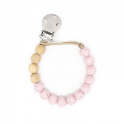 Pacifier Clip Speckled Pink