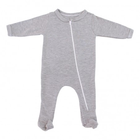 Cotton Footy Romper 0 - 3 Months Grey