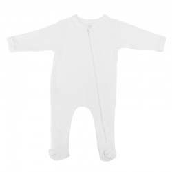 Cotton Footy Romper 0 - 3 Months White