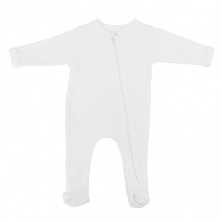 Cotton Footy Romper 0 - 3 Months White