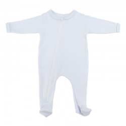 Cotton Footy Romper 0 - 3 Months Blue