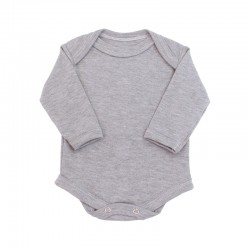 Cotton Onesie Envelope Neck 0 - 3 Months Grey