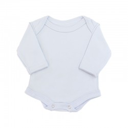 Cotton Onesie Envelope Neck 0 - 3 Months Blue