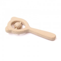 Bear Beech Wood Teething Rattle