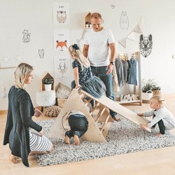 Pikler Triangle Play Gym & Slide