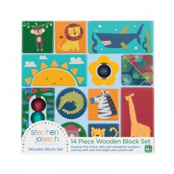 Wooden Block Set Blue by Stephen Joseph