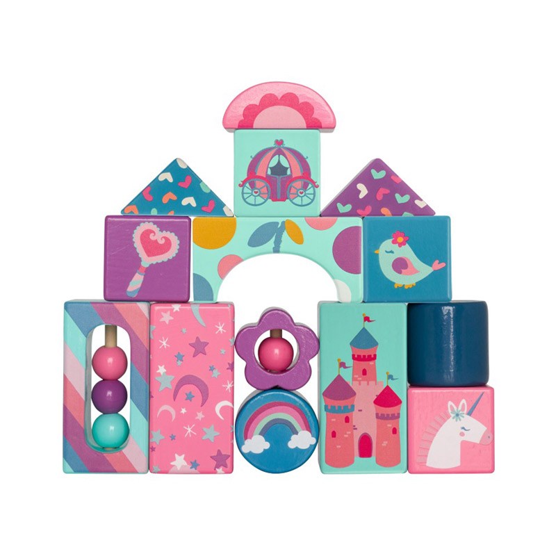 Wood Block Set Pink by Stephen Joseph