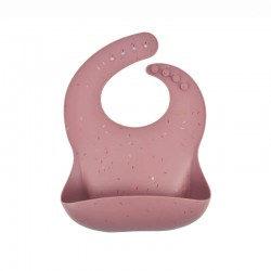 Silicone Pocket Bib Confetti Raspberry