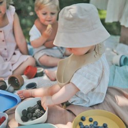 Silicone Pocket Bib Confetti Caramel