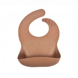 Silicone Pocket Bib Confetti Caramel
