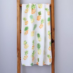 Pineapple Bamboo Muslin Swaddle Blanket