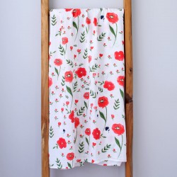 Poppy Bamboo Muslin Swaddle Blanket