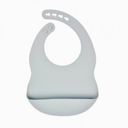Silicone Pocket Bib Grey