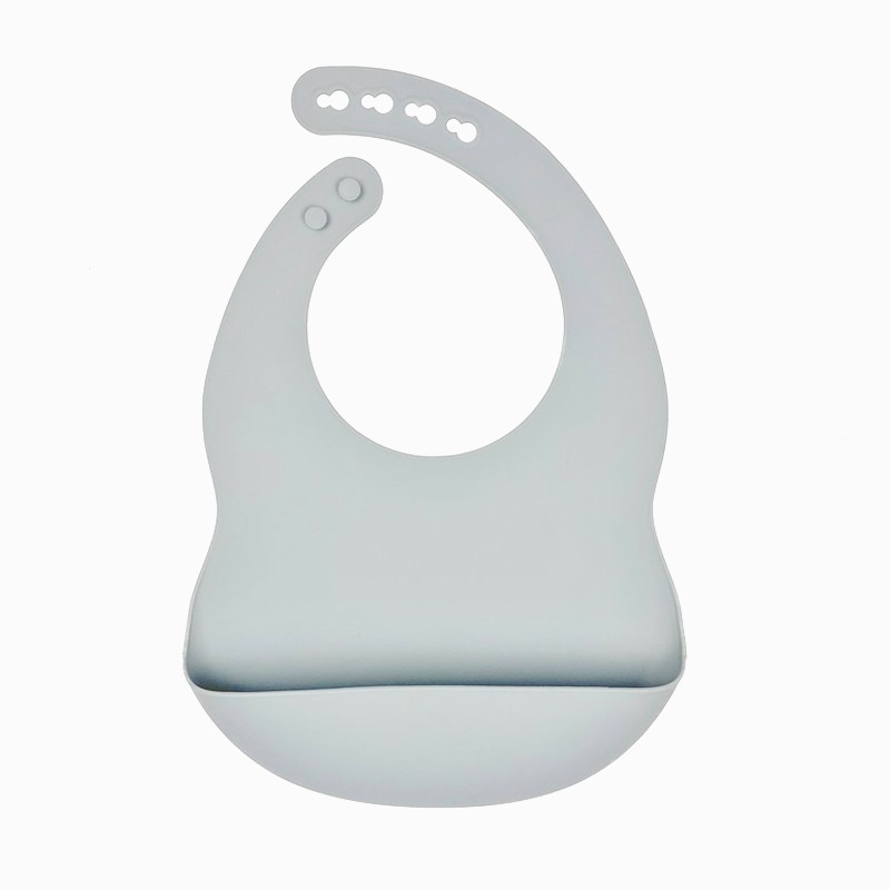 Silicone Pocket Bib Grey