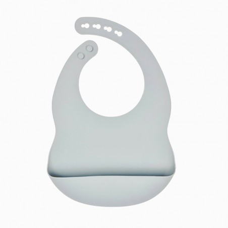 Silicone Pocket Bib Grey
