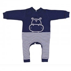 Cotton Sleepsuit 0 - 3 Months Hippo