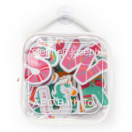 Floating ABC Foam Bath Letters Pink by Stephen Joseph