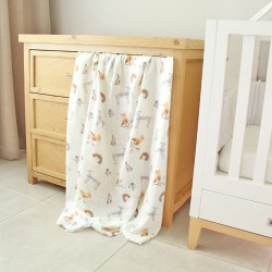 Little Deer 100% Cotton Muslin Swaddle Blanket