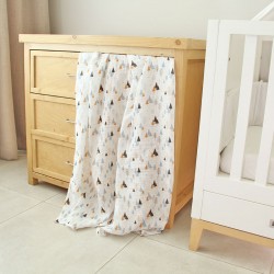 Modern Forest 100% Cotton Muslin Swaddle Blanket