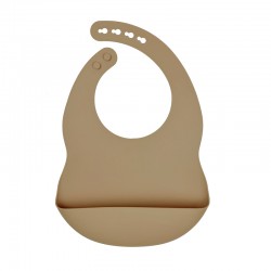 Silicone Pocket Bib Latte