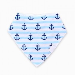 Organic Cotton Bandanna Bib Anchor