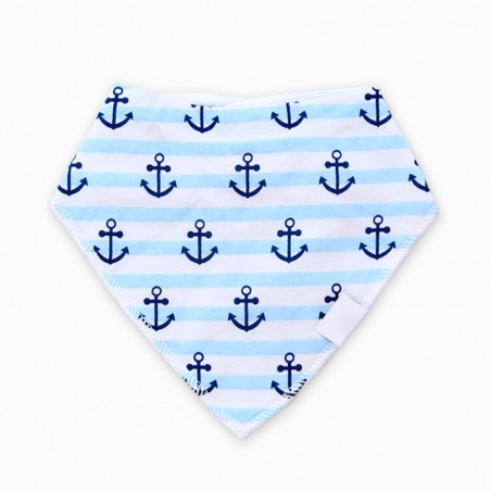 Organic Cotton Bandanna Bib Anchor