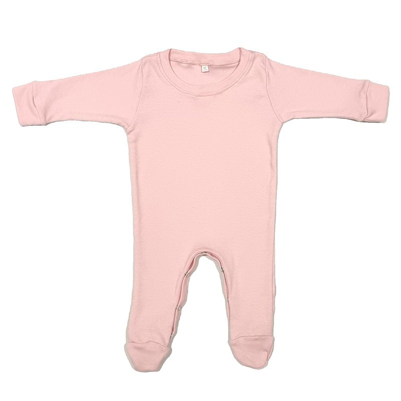 Cotton Footy Romper 0 - 3 Months Pink