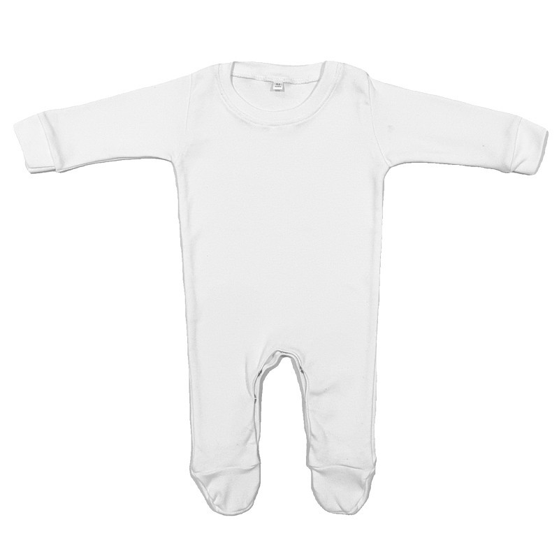 Cotton Footy Romper 0 - 3 Months White